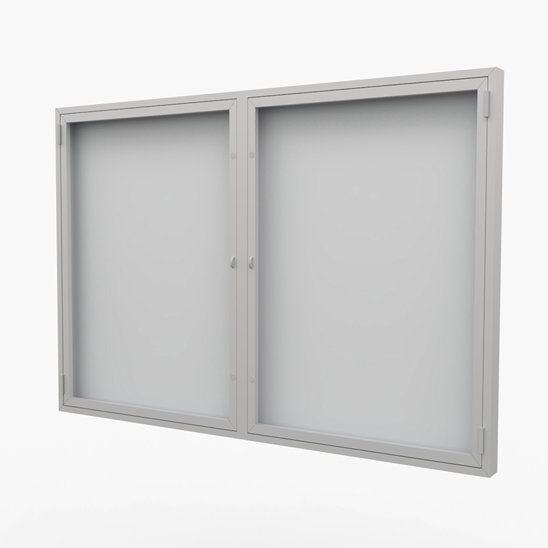 Vitrína závěsná s úzkým profilem dělená